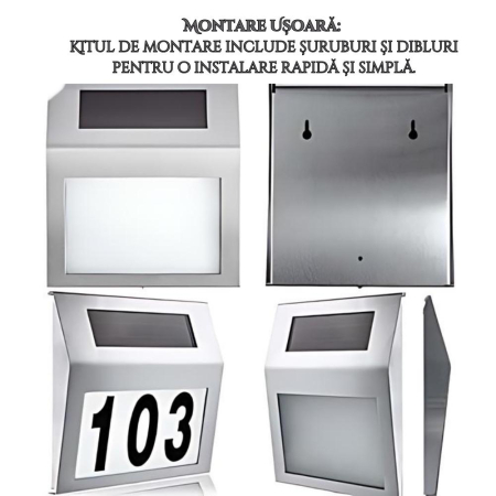 Numar de casa iluminat cu LED Solar [1]