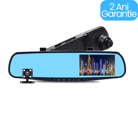 Produse - Oglinda retrovizoare cu camera fata-spate, Full HD