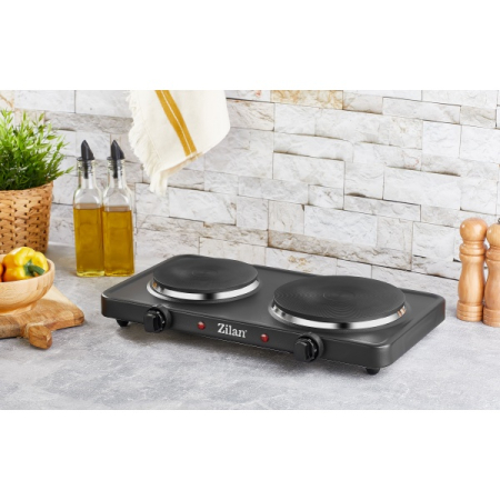 Casa si Gradina - Plita electrica dubla, 2500W, termostat reglabil