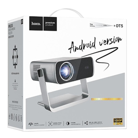 Proiector Smart, Hoco (DT5), Focus, 1920x1080P, Android Sync, Metal [3]