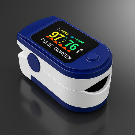 Ingrijire personala si Cosmetice - Pulsoximetru digital cu display HD pentru masurarea SpO2 si puls