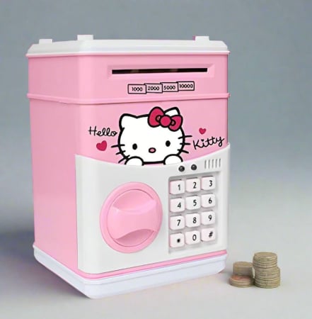 Produse - Pusculita pentru Copii Interactiva Hello Kitty, cu Cod Pin si Seif, Functie ATM