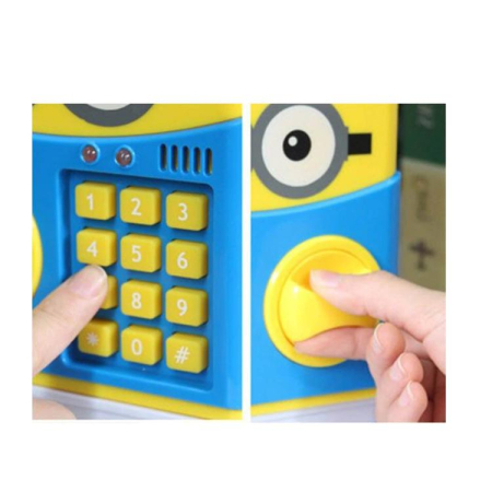 Pusculita pentru Copii Interactiva model Minion, cu Cod Pin si Seif, Functie ATM [2]