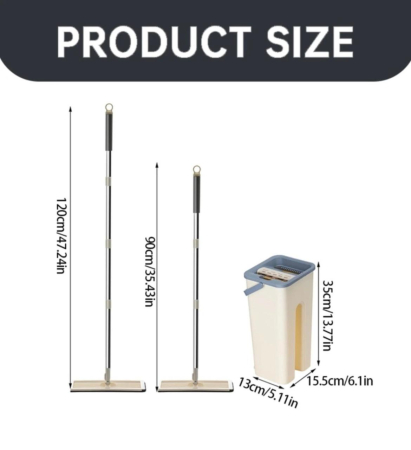 Set mop plat si galeata cu 2 pad-uri din microfibra [4]