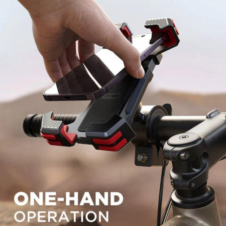 Suport de telefon pentru bicicleta / motocicleta, Rotire 360, dimensiuni intre 4.7 - 7" - negru [5]