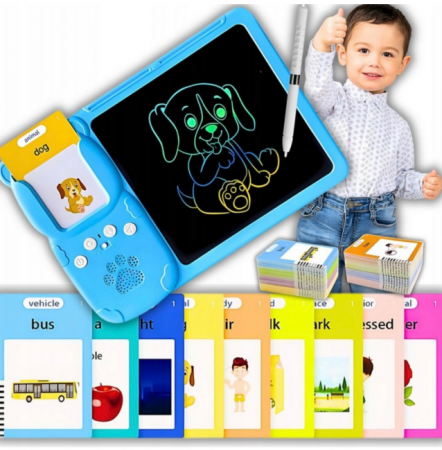 Produse - Tableta educativa pentru copii cu 112 carduri pentru scris si desenat