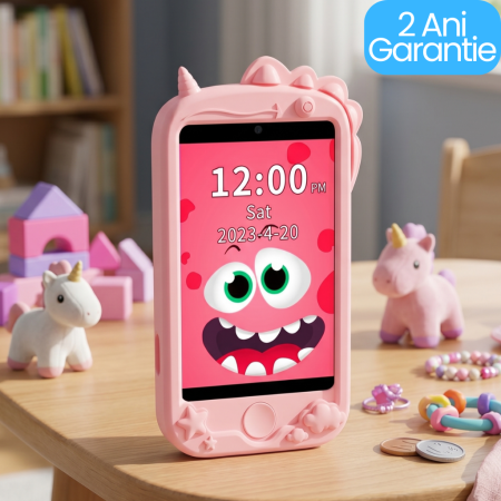 Accesorii smartphone si IT - Telefon Smart 4G pentru Copii, GPS, Wi-Fi, NanoSIM, Dual Cameră, Apel Video, Roz