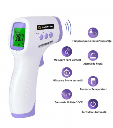 Termometru infrarosu fara contact – masurare rapida si display digital [2]