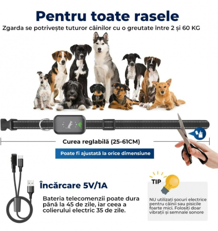 Zgarda electrica cu telecomanda pentru dresajul cainilor [6]