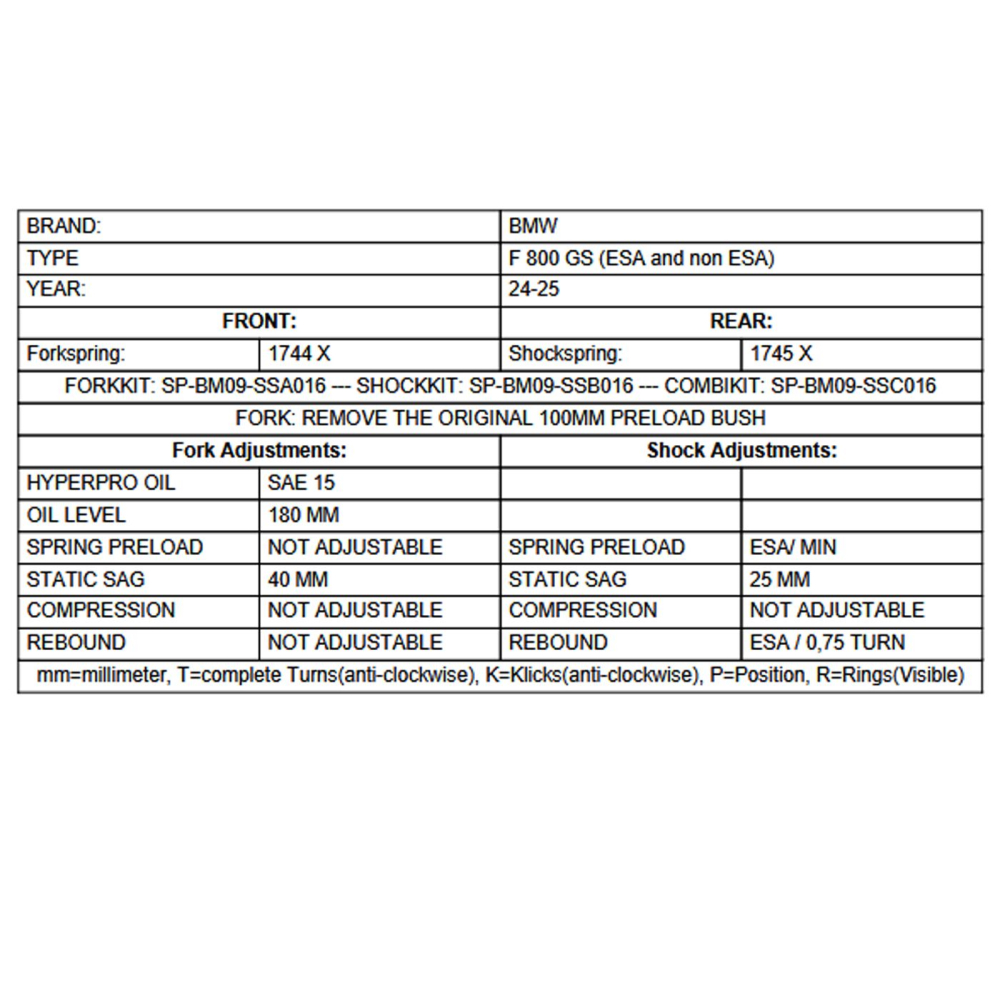 Arcuri progresive fata -spate pentru BMW F800GS (2024-) [4]