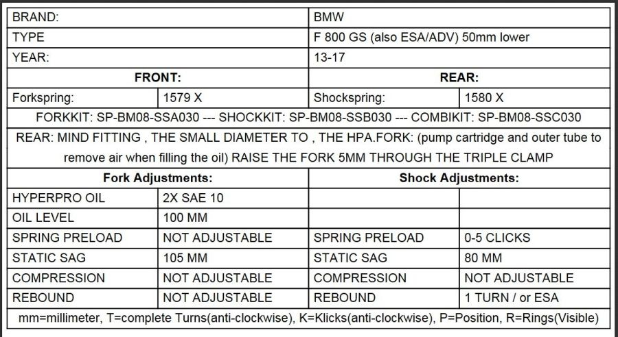 Kit coborare -30mm pentru BMW F650GS (TWIN) 2008-2012 [6]