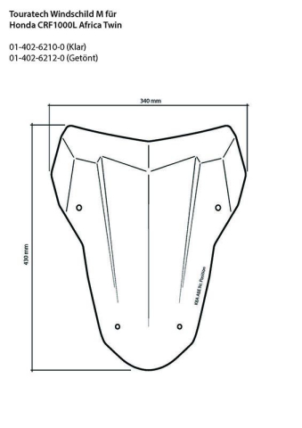 Parbriz Touratech pentru Honda CRF1000L Africa Twin/ CRF1000L Adventure Sports [1]