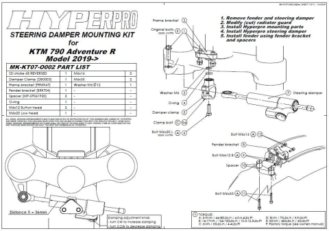 Amortizor directie *CSC* pentru KTM 790 Adventure R / KTM 890 Adventure R *include kit montaj* [3]