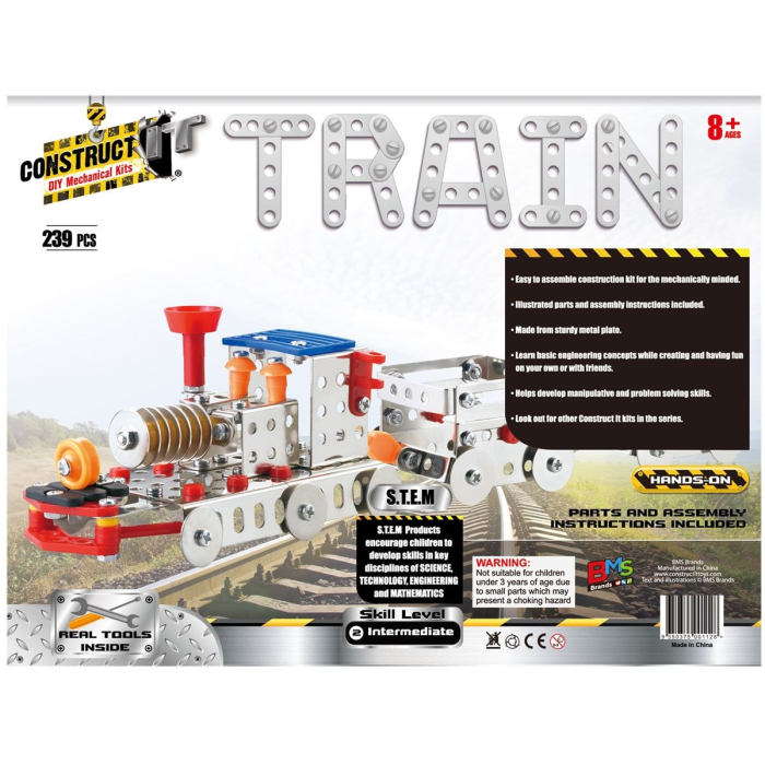 Kit STEM Locomotiva cu aburi și doua vagoane, nivel intermediar [5]