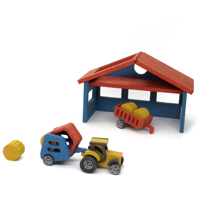 Set de constructie Ferma cu tractor Nathan, Croc toys [1]