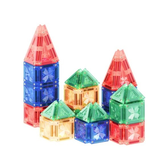 Set de construit cu mini placi magnetice, Cleverclixx [3]