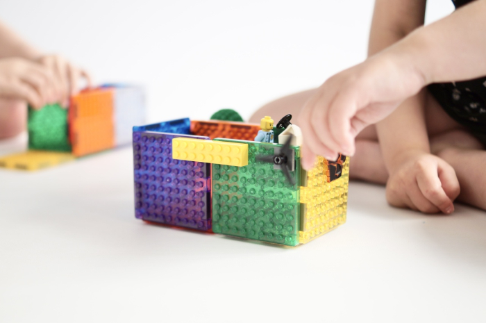 Set magnetic de construit Brick Tiles 16 piese, Cleverclixx [4]