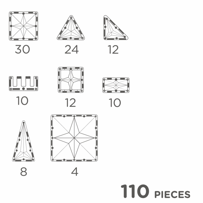 Set magnetic de construit Inventiv 110 piese, Cleverclixx [2]