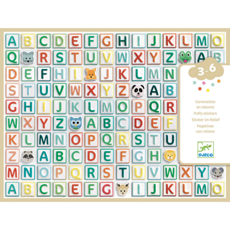 educative - Abtibilduri litere, Djeco