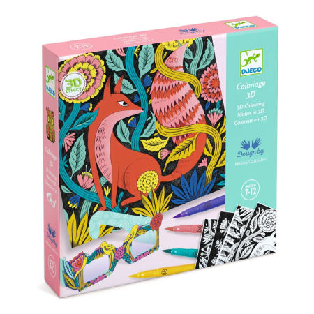 creative - Atelier de colorat 3D Fantezie in padure, Djeco