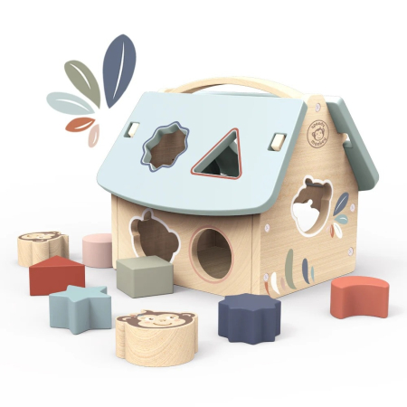 Montessori - Casuta sortatoare cu forme, Speedy Monkey