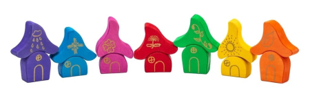 Jocuri - Casutele piticilor, joc handmade Marc toys