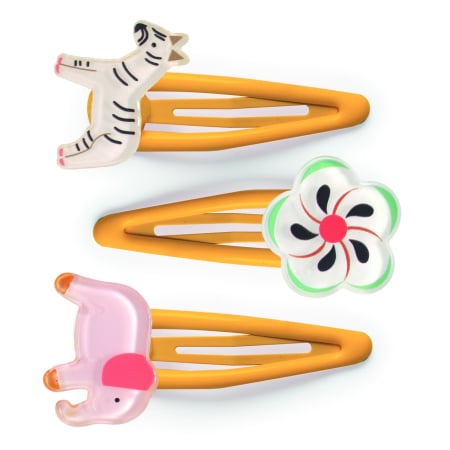 accesorii - Colectia Plume - 3 agrafe de par Nadette, Djeco