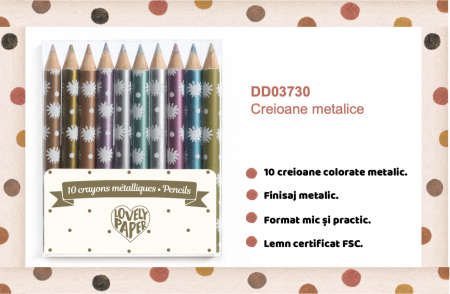 Creioane colorate metalice Chic, Djeco [1]