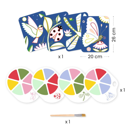 Joc creativ de pictura Fluturi si buburuze, Djeco [2]