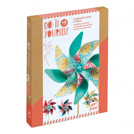de exterior - Joc creativ DIY Moristi de vant model cu flori, Djeco