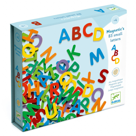 educative - Joc cu magneti 83 Litere colorate, Djeco
