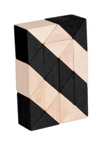 Jocuri - Joc logic IQ 3D Puzzle Sarpe natur-negru, Fridolin