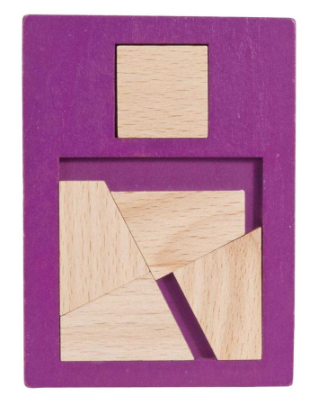 Jocuri - Joc logic IQ puzzle din lemn Extra piesa-1, Fridolin
