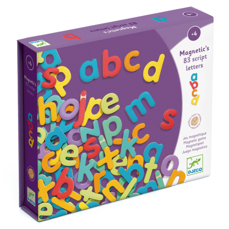 educative - Joc magnetic 83 litere colorate, Djeco