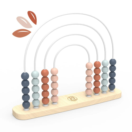 Montessori - Jucarie educativă Abac curcubeu, Speedy Monkey