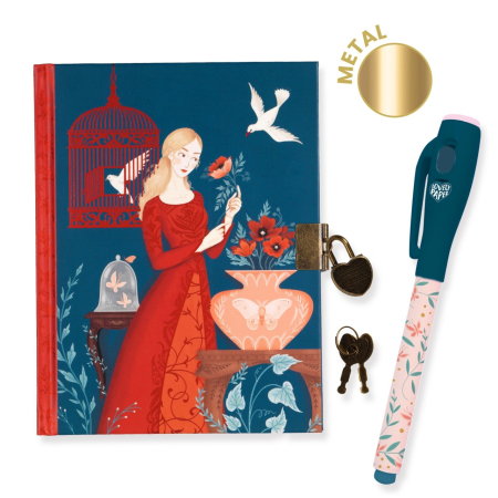 Rechizite creative - Jurnal secret cu pix magic Lisa, Djeco