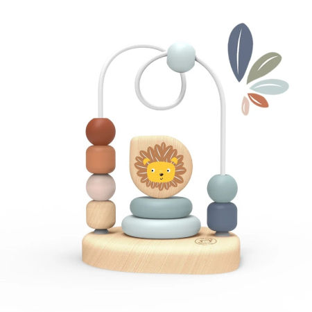 Montessori - Labirint cu margele din lemn, Speedy Monkey