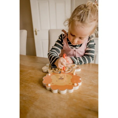 Labirint magnetic din lemn Leu, Orange Tree Toys [3]
