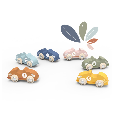 Montessori - Masinuta de curse din lemn , Speedy Monkey