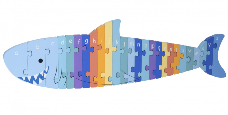 Jucării - Puzzle din lemn alfabet, Orange Tree Toys