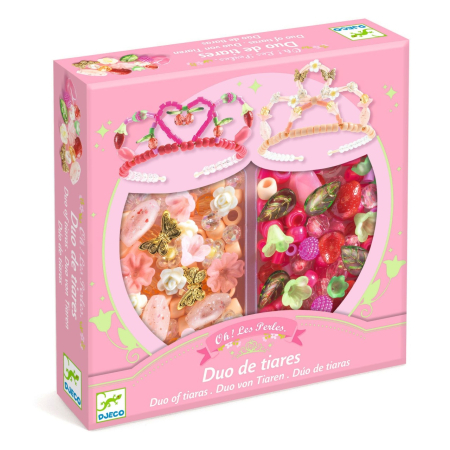 accesorii - Set creativ diademe roz, Djeco