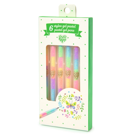 Rechizite creative - Set fluo roll-gel 6 culori combinate, Djeco