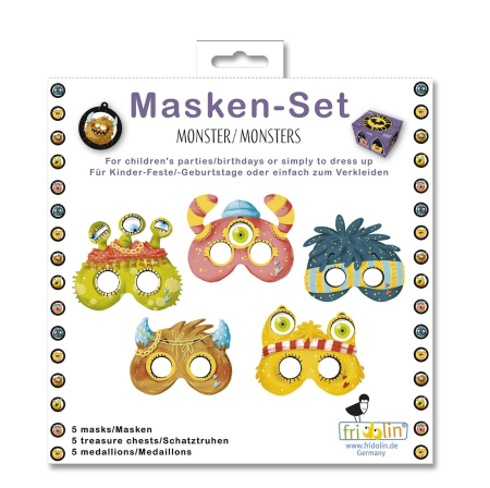 accesorii - Set masti petrecere Monstruletii naravasi, Fridolin