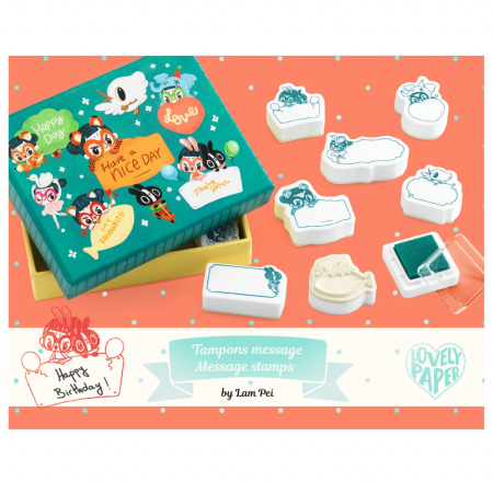 Rechizite creative - Set stampile mesaje Lam, Djeco