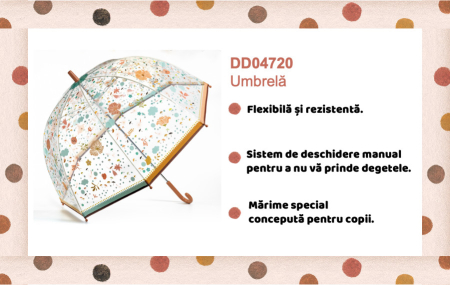 Umbrela pentru adulti Flori colorate, Djeco [1]