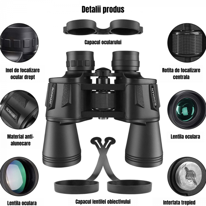 Binoclu Profesional HD 20x50 mm - Performanță Superioară pentru Aventuri Extreme [3]