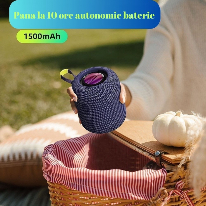 Boxă Bluetooth 10W RGB, IPX5, Bass Profund | Reducere 50% | Moonsky [4]