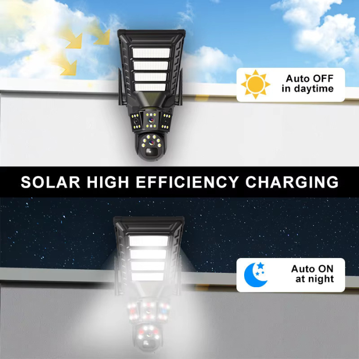 Cameră Supraveghere 4K cu Panou Solar Inclus – Rotire 360°, Auto Tracking, IP67 [5]