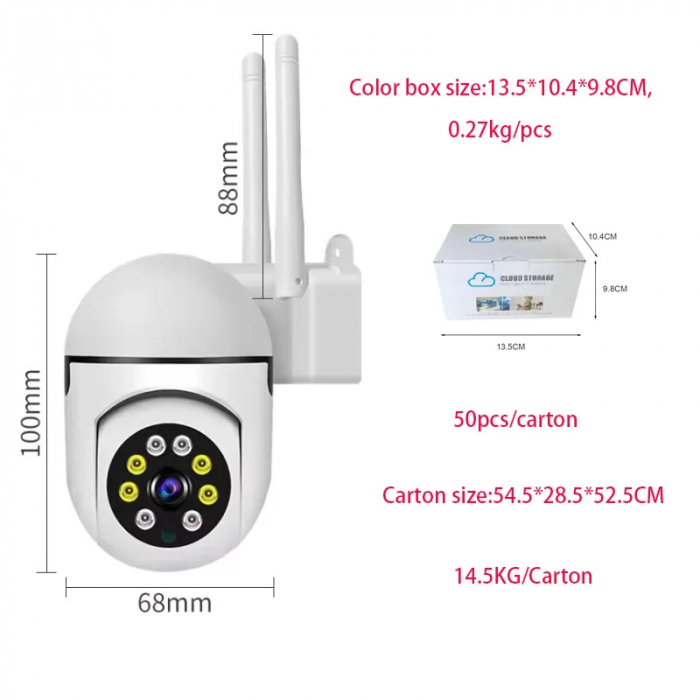 Camera Supraveghere WiFi 3MP cu Vedere 360° | Alarmă Integrată | Stocare 64GB [4]