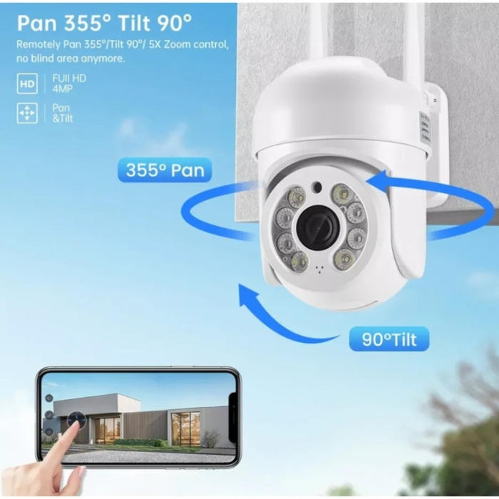 Cameră Securitate WiFi 4K 360° – Supraveghere Inteligentă cu Auto Tracking și Vedere Nocturnă [2]